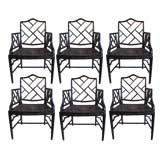 Set of Six Hollywood Regency Chairs