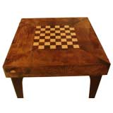 Aldo Tura Laquered Parchment Game Table And 4 Chairs