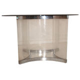 Albrizzi Lucite and Chrome Table