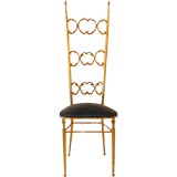 Brass Side Chair in the style of Gio Ponti