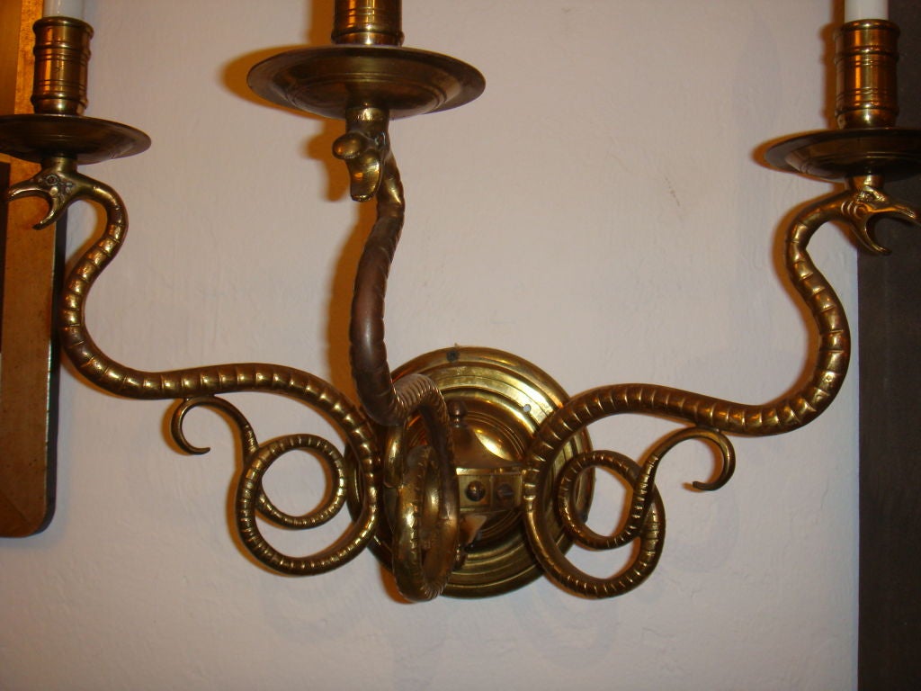 Pair of "Snake" Sconces