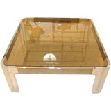 Lucite and Chrome Coffee Table attributed to Pierre Cardin