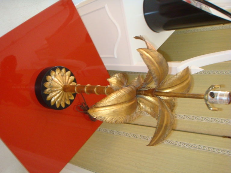 Pair of Giltmetal Palm Tree Lamps