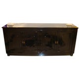 Ebonized Hollywood Regency Credenza