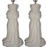 Pair of Knotted "Drape" Lamps