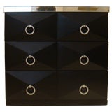 Pair Mirrored and Wood Commodes