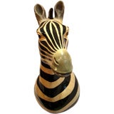 Zebra Wall Mounted Zebra Bust by Sergio Bustamante