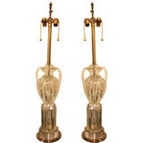 Pair of Neoclassical Lamps attributed to Baccarat