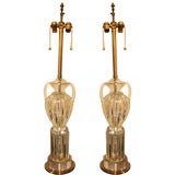Pair of Neoclassical Lamps attributed to Baccarat