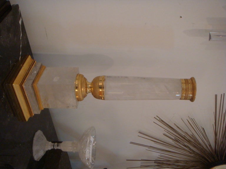 Pair of Rock Crystal Lamps