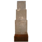 Pair of Deco Style Rock Crystal Garnitures