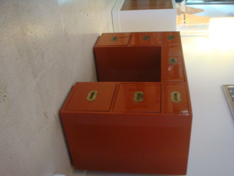Lacquered Campaign Style Desk
