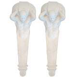 Pair of  "Grotesque" Plaster Sconces