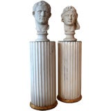 Pair of Resin Busts on Stands