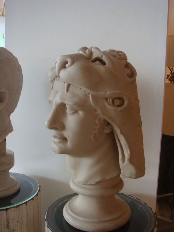 Pair of Resin Busts on Stands
