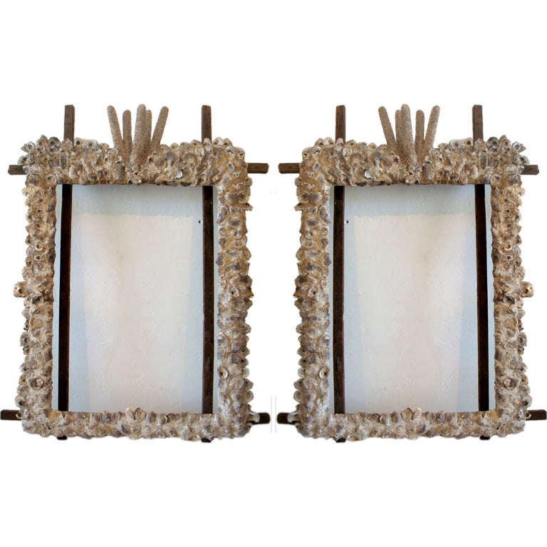 Pair of Shell Mirrors