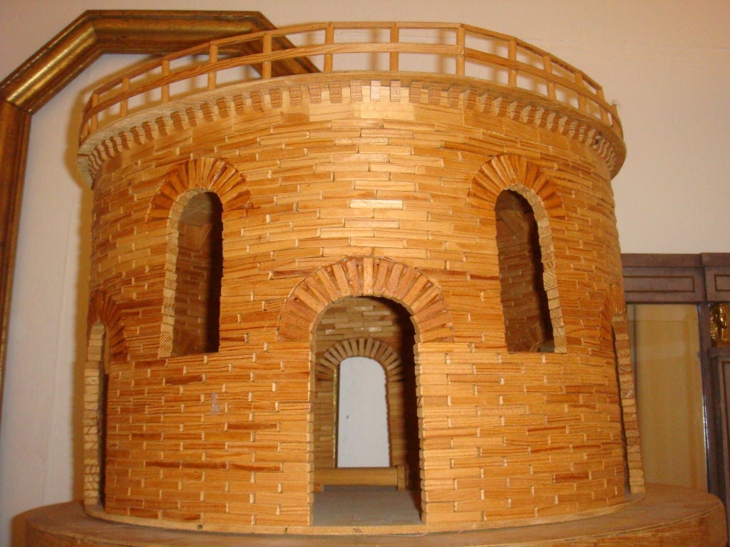 A most unusual architectural <br />
<br />
<br />
<br />
<br />
<br />
<br />
<br />
A handcrafted architectural model of the Leaning Tower of Pisa.<br />
This piece has been handcrafted of wood and has been designed to resemble and mimick