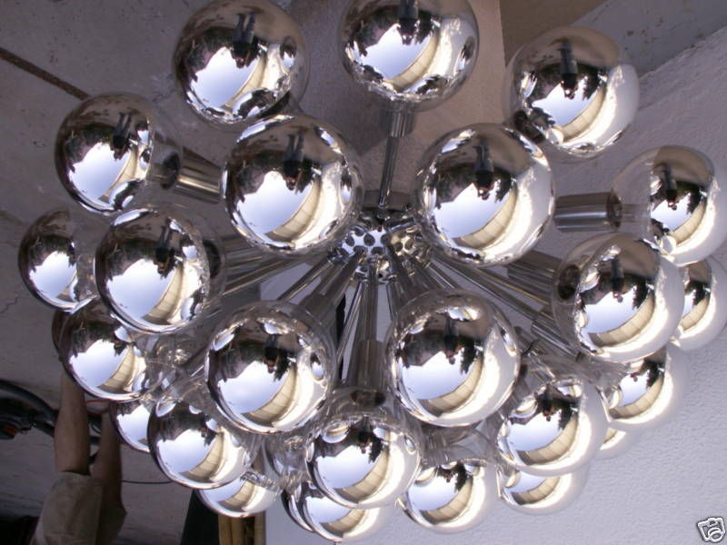 Pair of Grand Las Vegas Flush Mount Sputniks