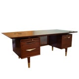 Italian 1950's Executive Walnut Desk