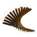 Brass Sculptural Spiral Chandelier