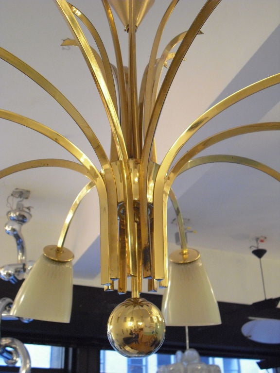 Grand Austrian Brass Kalmar Chandelier 2