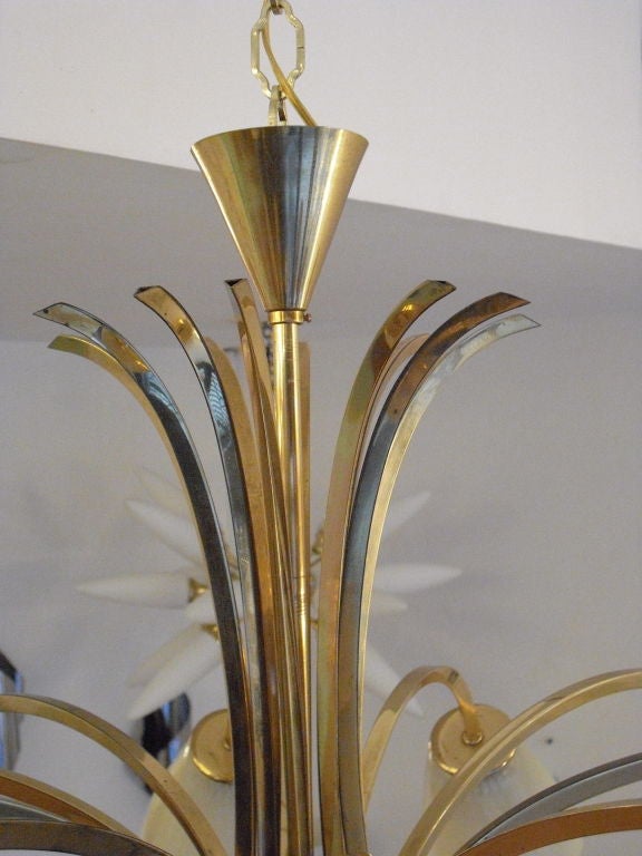 Grand Austrian Brass Kalmar Chandelier 3
