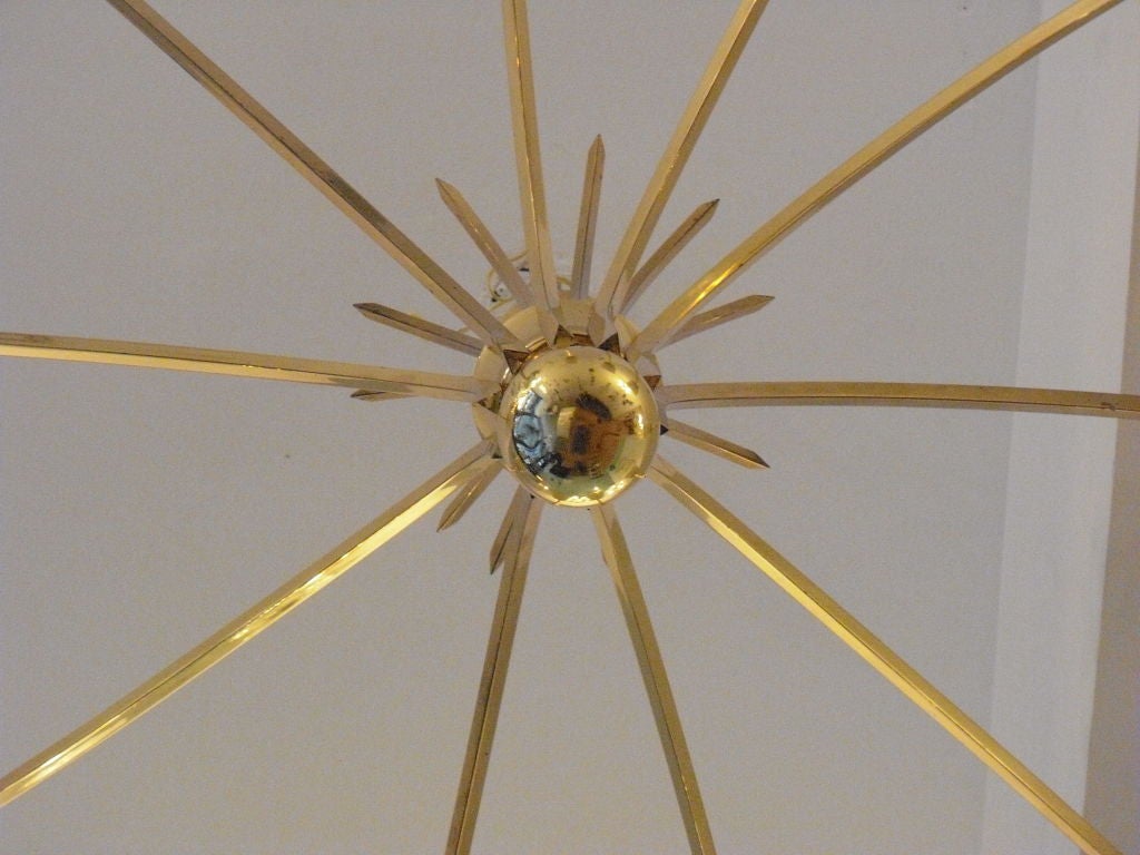 Grand Austrian Brass Kalmar Chandelier 5