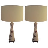Pair of 50's Italian Ceramic Lamps