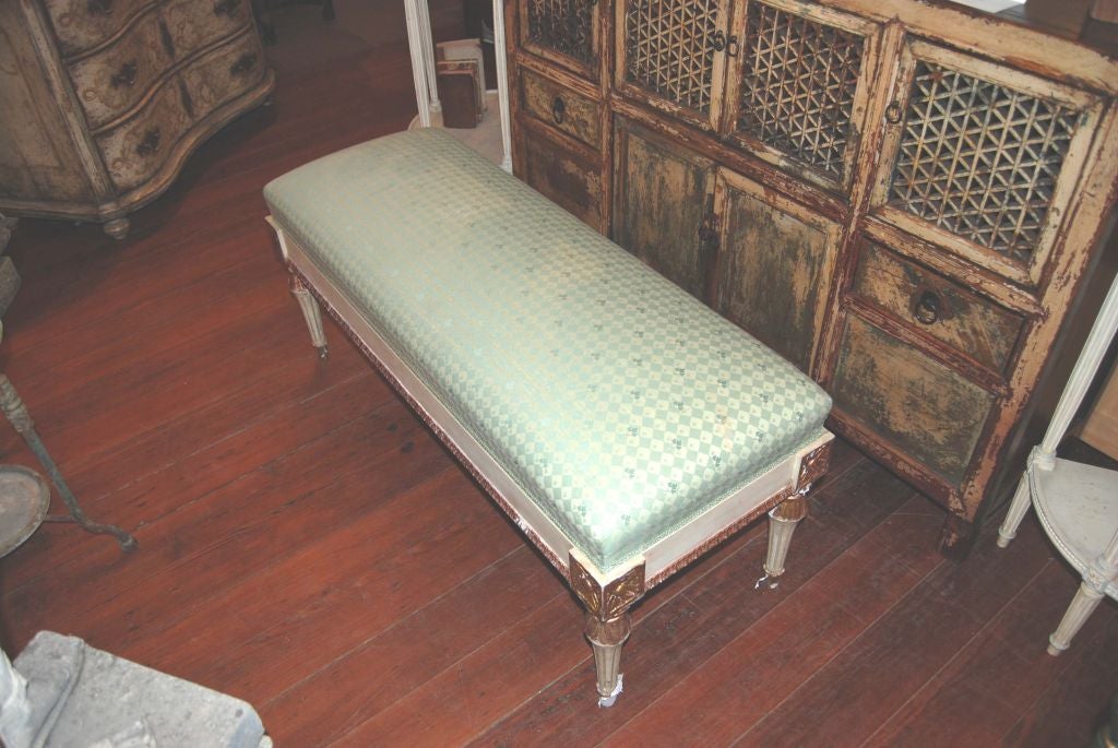 Painted and Gilded Bench
