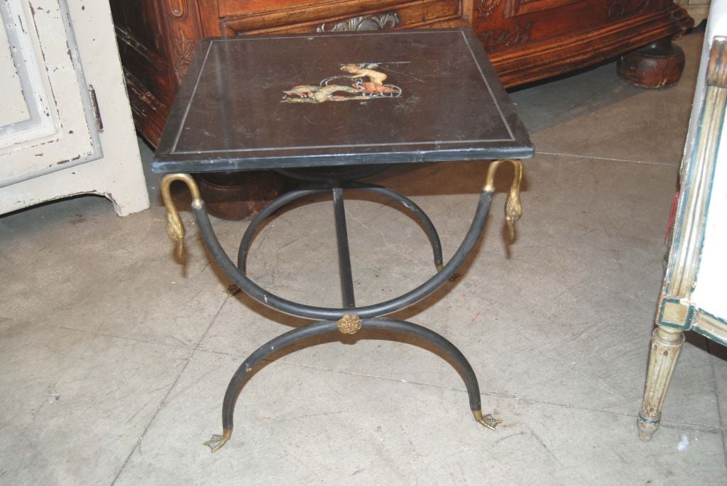 19th c. Inlaid Marble Table