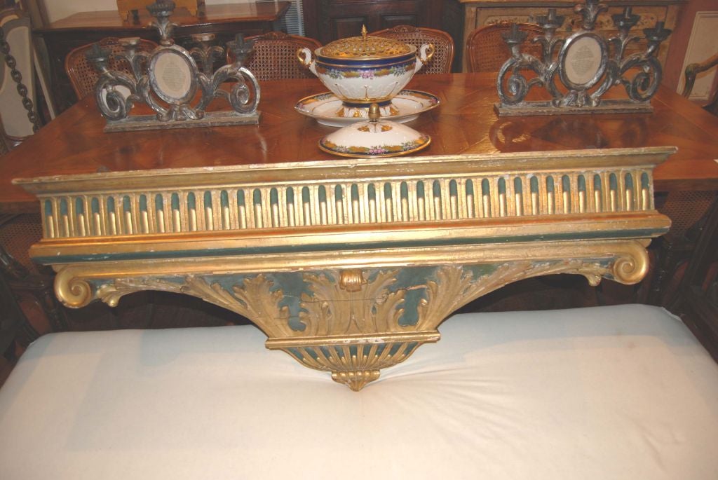 Architectural Gilded and Painted Console