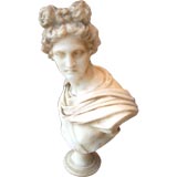 18th c. Alabaster Bust of Apollo