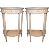 Antique Pair of 19th c. Demilunes