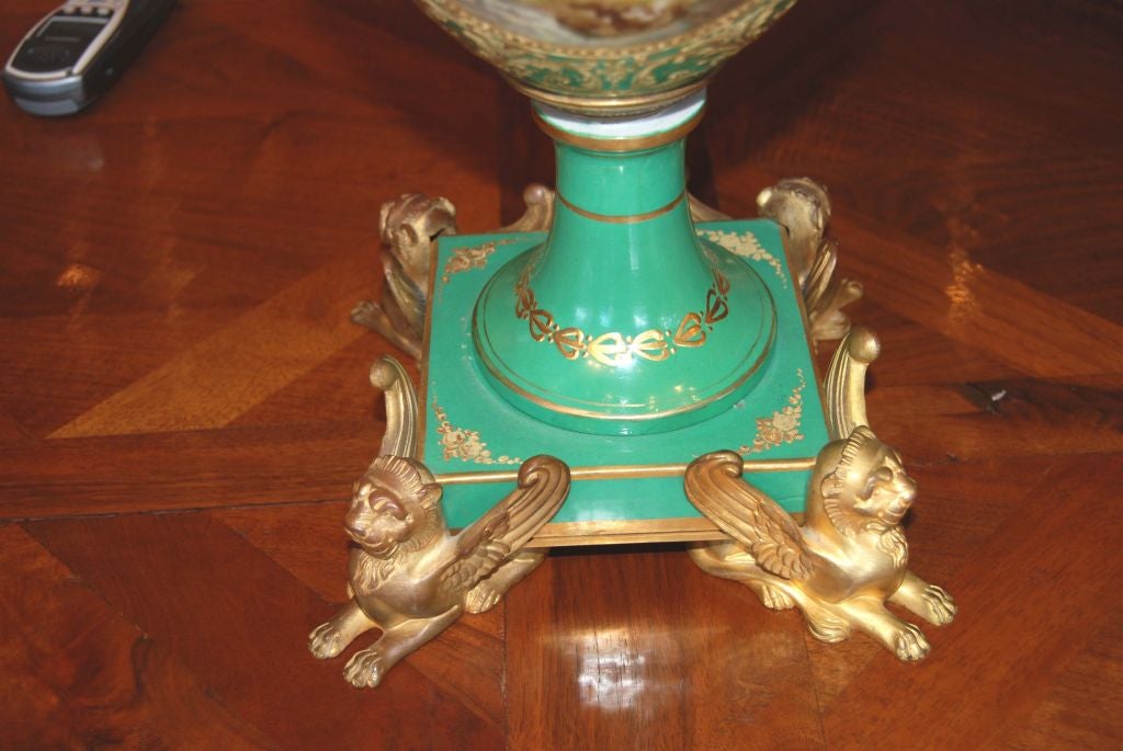 French Beautiful Empire Sevres Urn For Sale