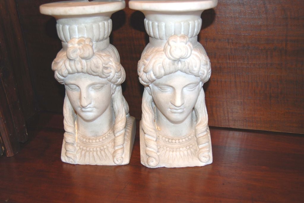 Pair 19th c. Marble Busts