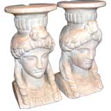 Antique Pair 19th c. Marble Busts