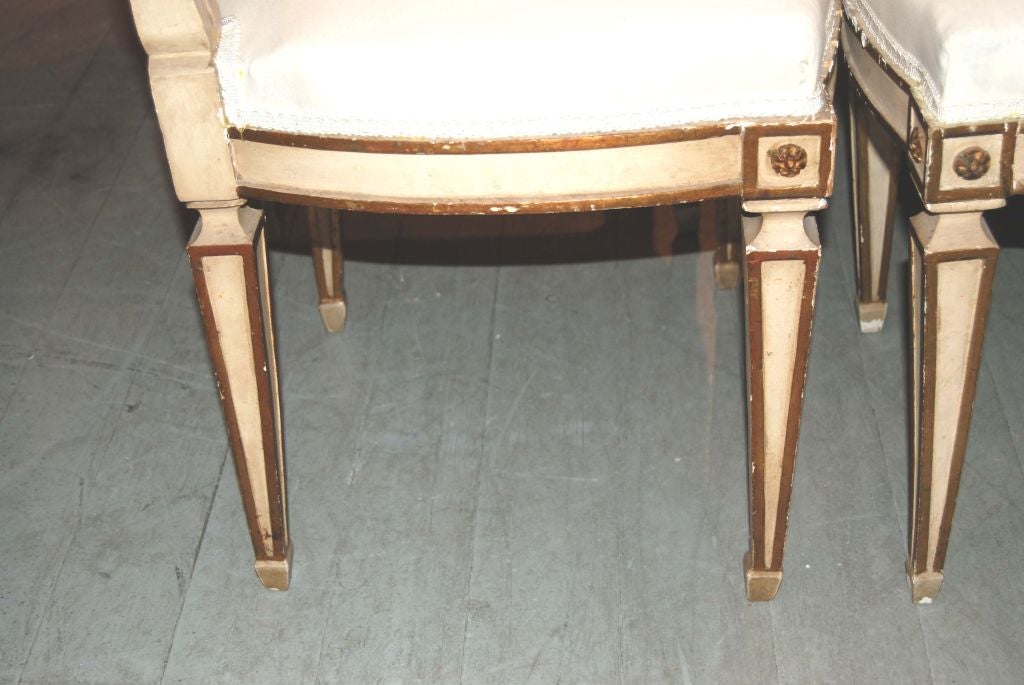 Set of Four 19th c. Italian Chairs For Sale 1