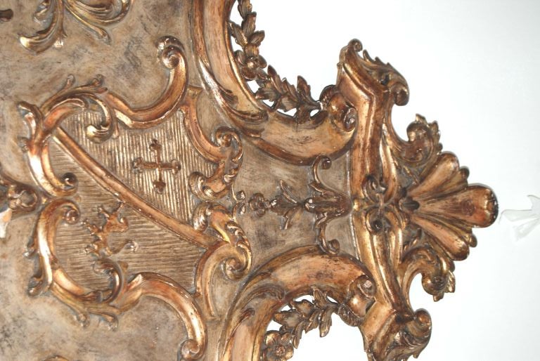 Wood 19th c. Carved, Painted and Gilded Architectural Element