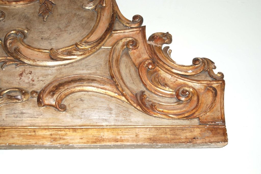 19th c. Carved, Painted and Gilded Architectural Element 1