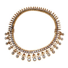Exceptional Diamond and Gold Necklace/Bracelets