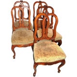 6 Belle Epoch Walnut Dining Chairs