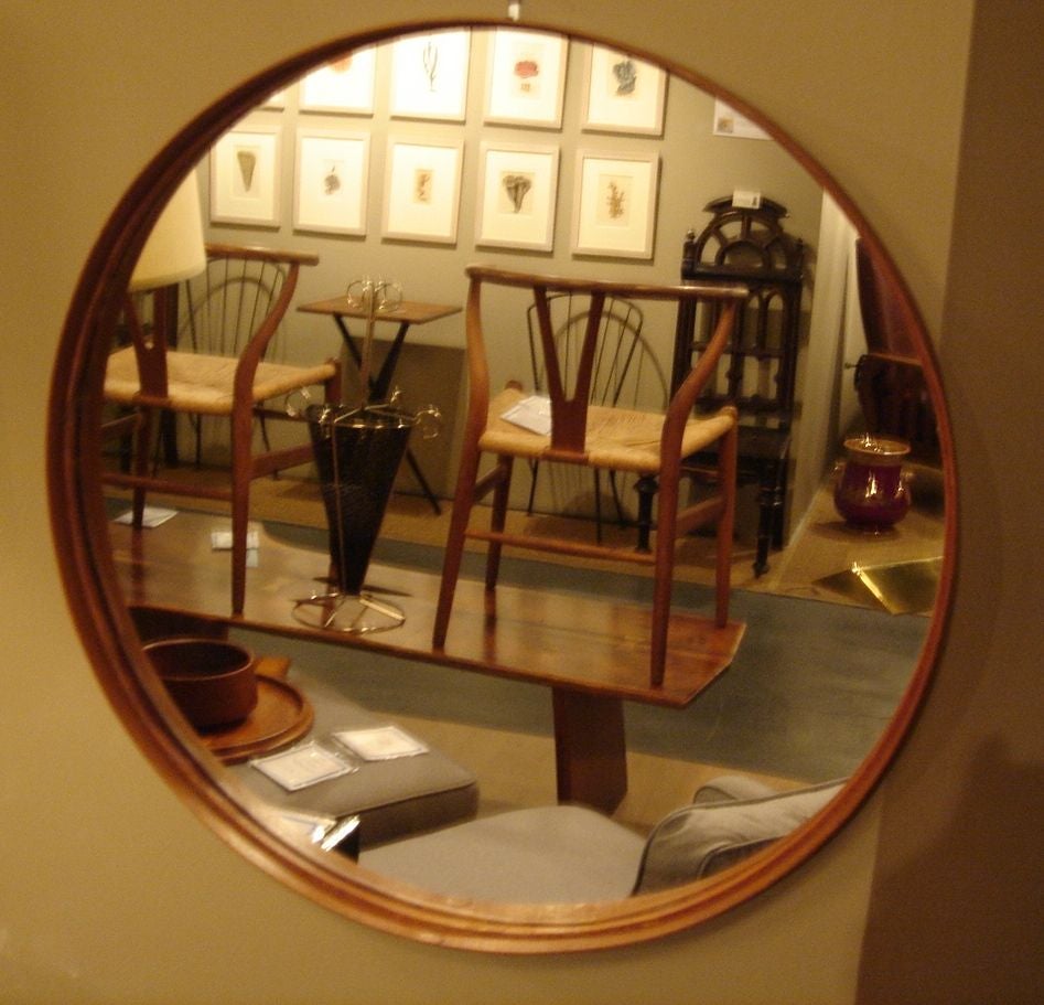 Mid Century Round Teak Wall Mirror By Glas Master Sweden At 1stdibs Teak Framed Round Wall Mirror By Glas Master Markaryd Sweden Circa 1950 19