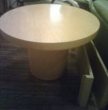 Karl Springer Style Round Dining Table with Leaves