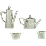 Vintage TIFFANY Bamboo Sterling Tea & Coffee Set by Van Day Truex