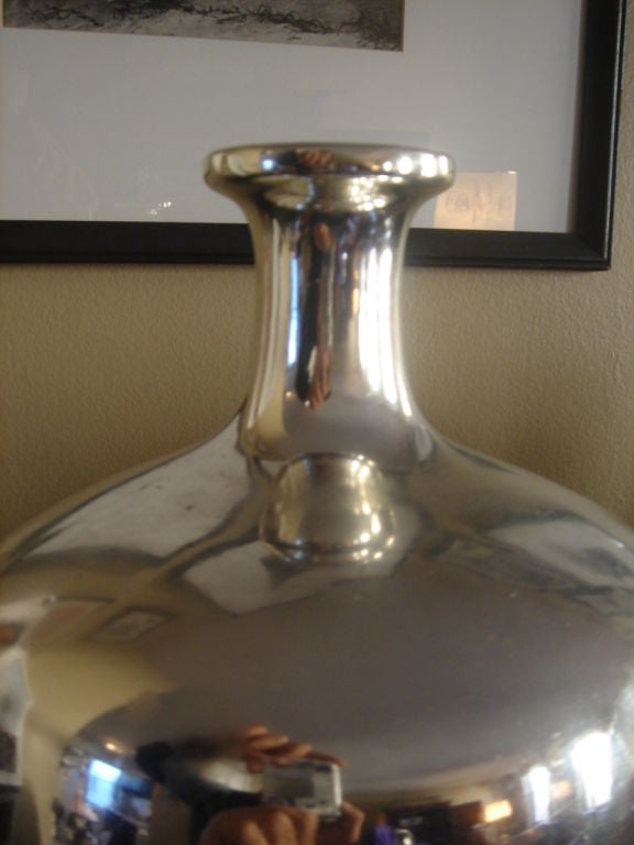 20th Century Antique Silvered Glass Vase For Sale