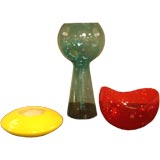 Selection of Vintage Italian Glass Objects 
Bowls by Vistosi