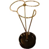Austrian Brass Umbrella Stand in the style of Carl Aubock
