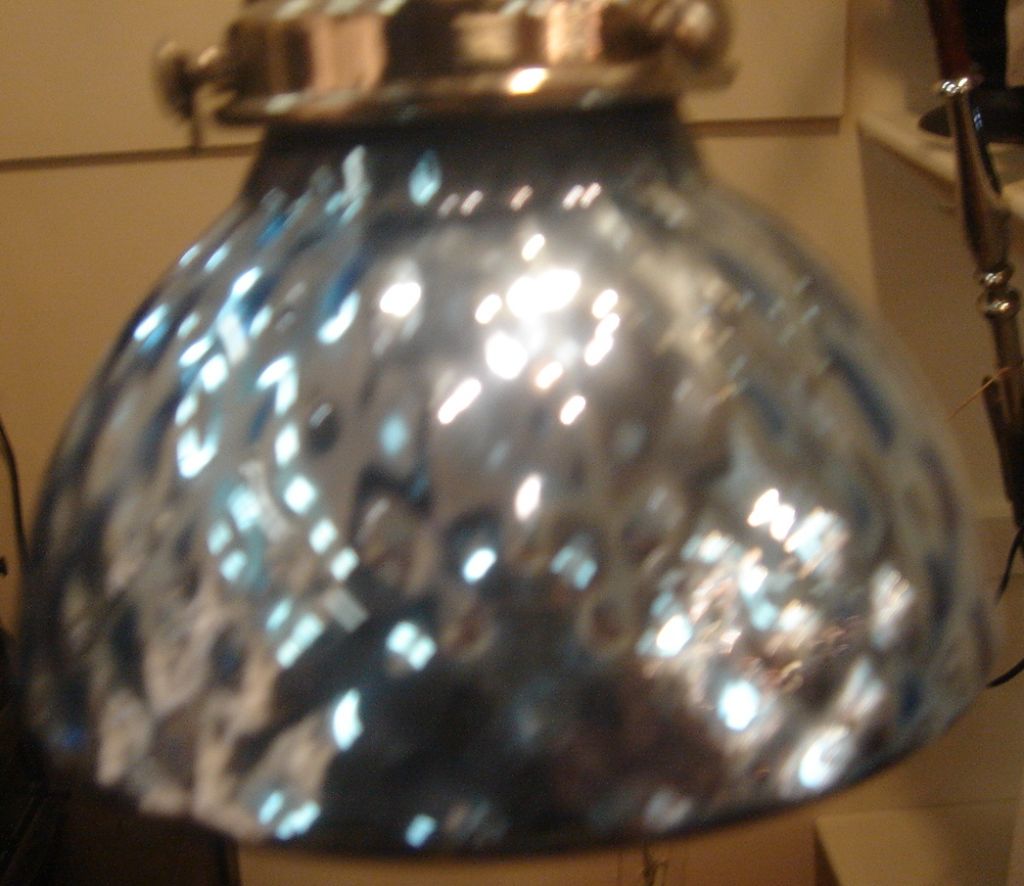 Antique Mercury Glass Hanging Light Shade 1