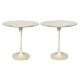 Pair of Tulip Side Tables with Round Tops by Saarinen for Knoll