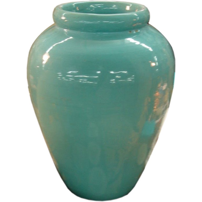 American Art Pottery Olive Jar Vase by Robinson Ransbottom at 1stdibs